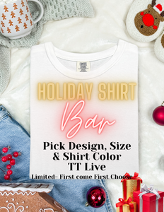 Holiday Tshirt Bar