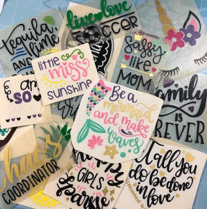 Custom Vinyl Decals Transfer