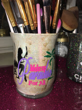 Custom Glass Makeup Brush Holder